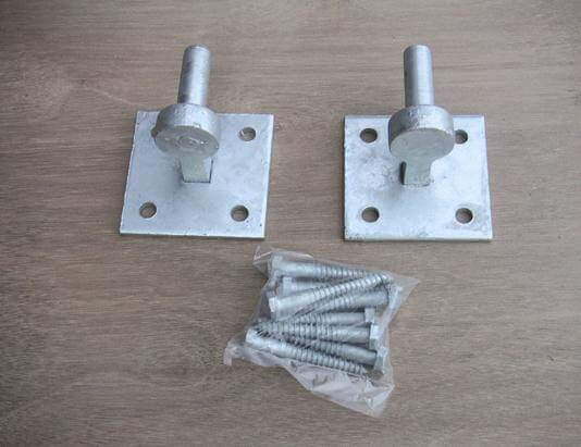 Pair of Gate Hooks on Plates